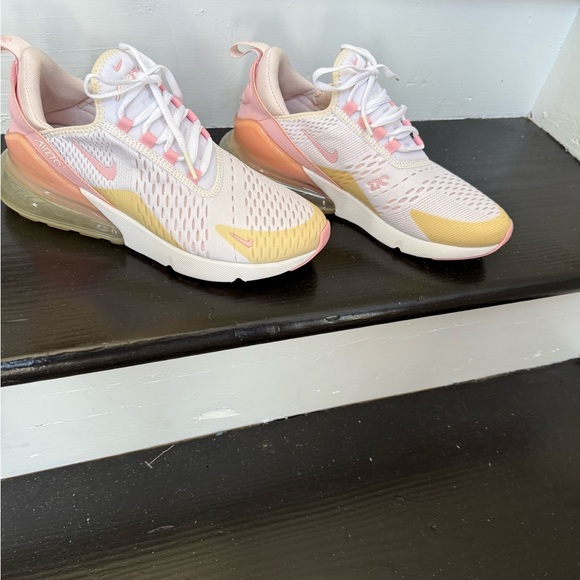 Nike Shoes - Nike Women's Pastel Pink and Yellow Sneakers